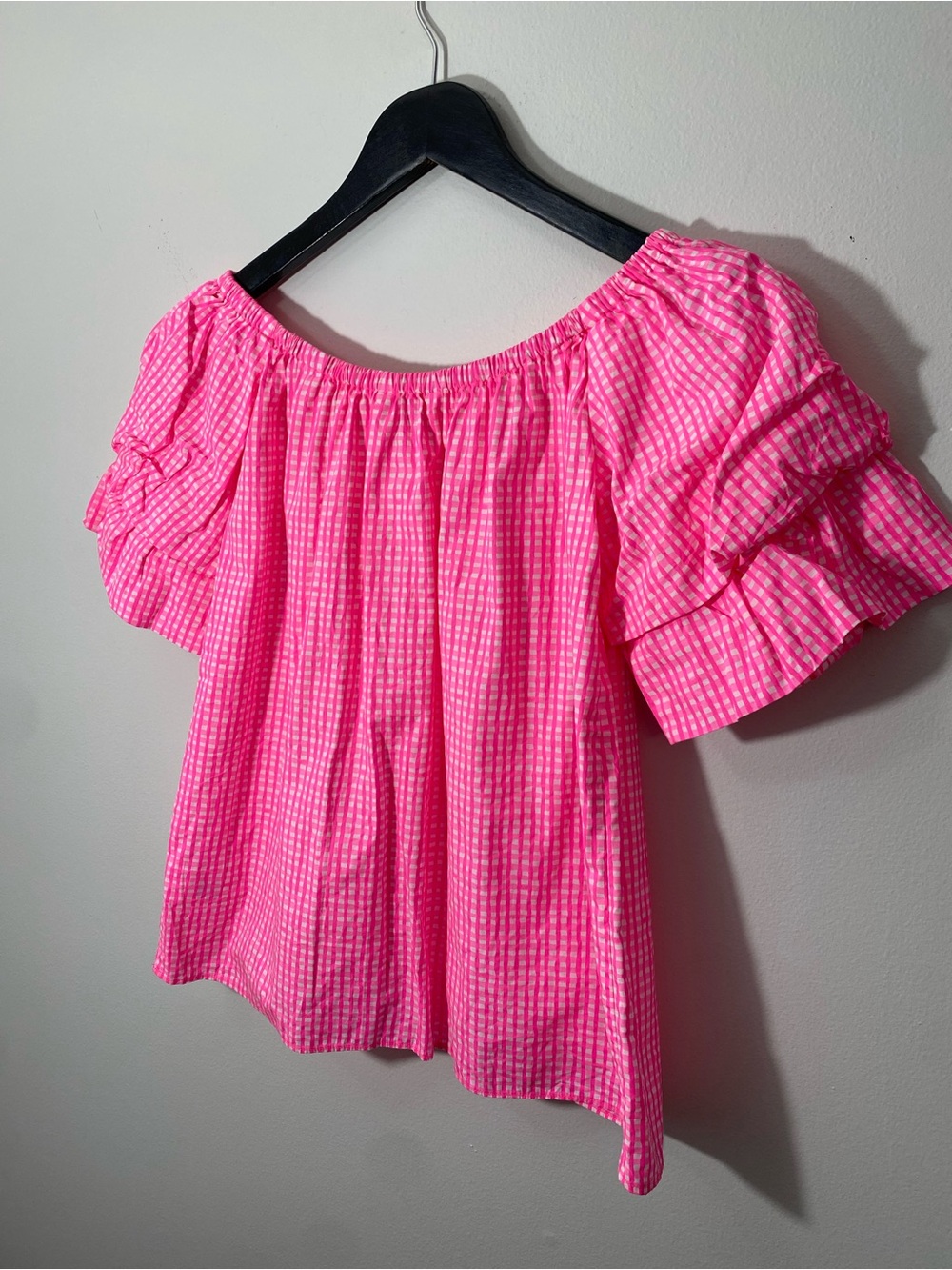 Lily Pulitzer Pink Off-Shoulder Ruffle Sleeve Top XS - Picture 3 of 7